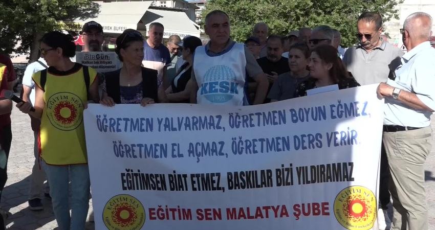Ankara’da hak arayan özel sektör öğretmenleri ile onlara destek veren