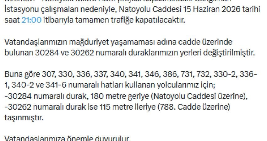 ABB EGO Genel Müdürlüğü, Dikimevi - Natoyolu Metro Hattı projesi
