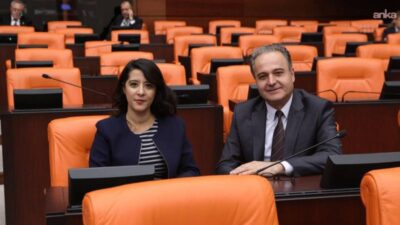 EMEP Gaziantep Milletvekili Sevda Karaca ve İstanbul Milletvekili İskender Bayhan,