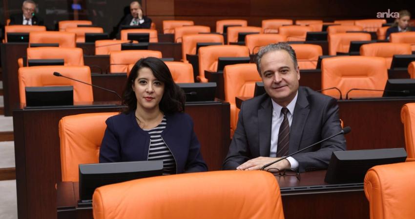 EMEP Gaziantep Milletvekili Sevda Karaca ve İstanbul Milletvekili İskender Bayhan,