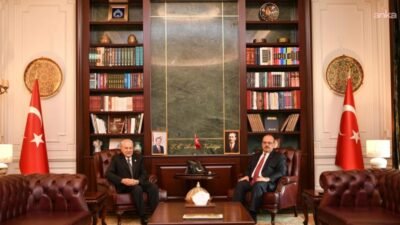 Eski İçişleri Bakanı Muammer Güler, Ankara Valisi Yakup Canbolat’ı ziyaret