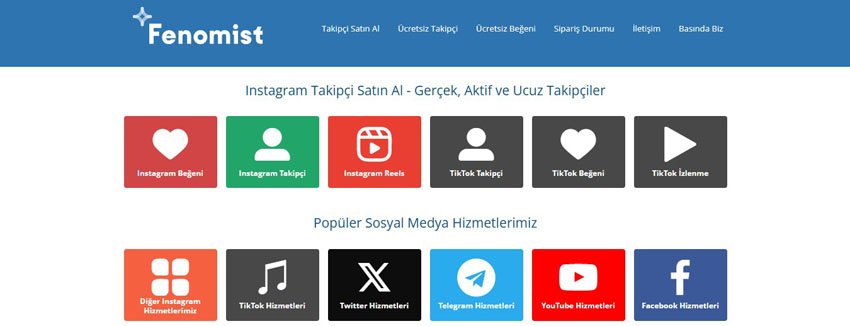 Fenomist, sosyal medya hesapları için şifresiz takipçi, beğeni, izlenme ve