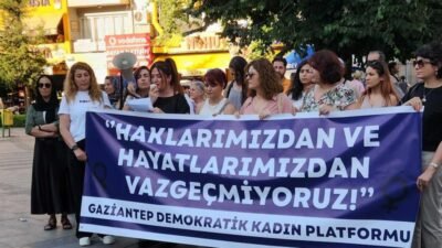 Gaziantep Demokratik Kadın Platformu adına açıklama yapan Miyase Karatay, TBMM