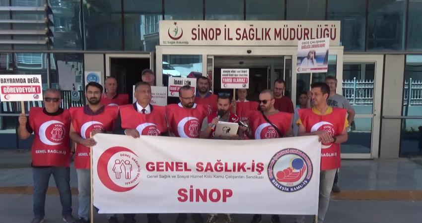 Genel Sağlık-İş Sendikası üyeleri, sağlık ve sosyal hizmet emekçilerinin ücretlerinin ve