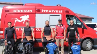 Giresun Belediyesi İtfaiye Müdürlüğü bünyesinde görev yapan dalgıçlar, Çevre Şehircilik
