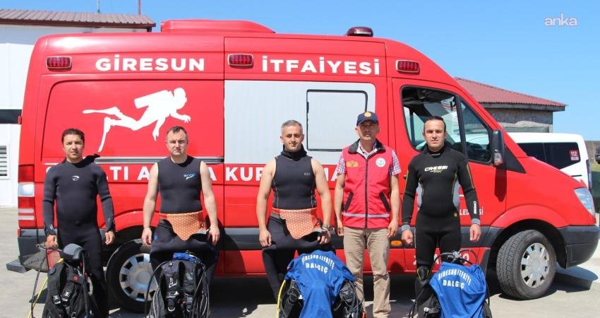 Giresun Belediyesi İtfaiye Müdürlüğü bünyesinde görev yapan dalgıçlar, Çevre Şehircilik