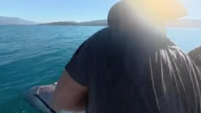 Muğla'nın Ula ilçesine bağlı Gökova Körfezi'nde balıkçı Salih Balcı'nın oltasına