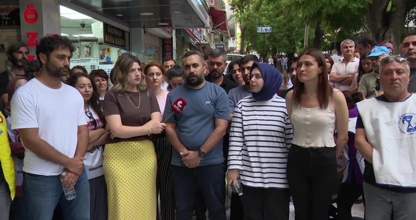 TBMM Çankaya Kapısı önünde basın açıklaması yapmak isterken gözaltına alınan