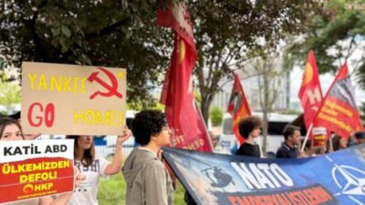 Halkın Kurtuluş Partisi (HKP) üyeleri, 7-8 Temmuz'da Ankara'da düzenlenecek NATO