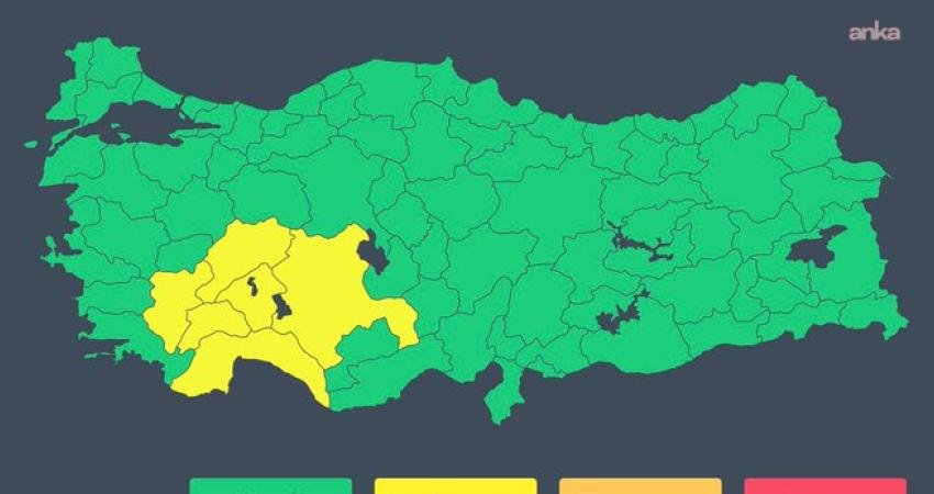İçişleri Bakanlığı'ndan yapılan açıklamada, Isparta ve Burdur çevreleri, Antalya'nın iç