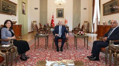 TBMM Başkanı Numan Kurtulmuş ile görüşen İmralı Heyeti, görüşmede, çerçeve