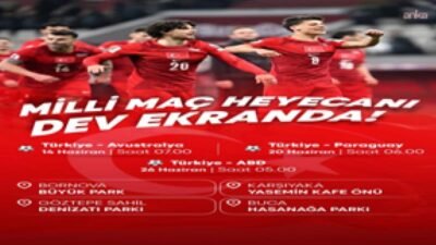 İzmir Büyükşehir Belediyesi, 2026 Dünya Kupası’nda A Milli Takım’ın maçlarını