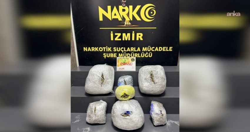 İzmir Balçova'da polis tarafından durdurulan araçta 15 kilogram esrar-skunk ele