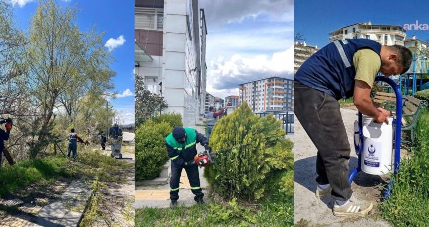 Kahramankazan Belediyesi Park ve Bahçeler Müdürlüğü ekipleri, ilçe genelinde yürüttüğü