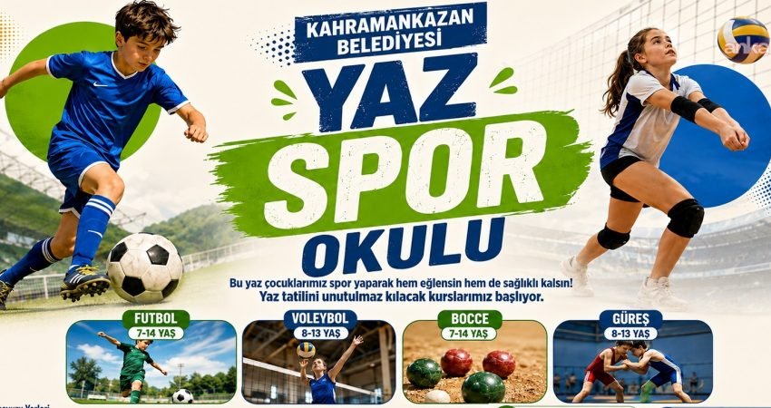 Kahramankazan Belediyesi tarafından çocukların yaz tatilini verimli, sağlıklı ve eğlenceli