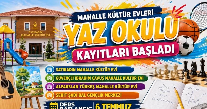 Kahramankazan Belediyesi, çocukların ve gençlerin yaz tatilini verimli, eğitici ve