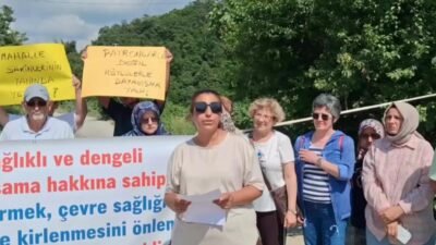 Zonguldak'ın Karadeniz Ereğli ilçesine bağlı Kıyıcak mahalle sakinleri, beton santrali