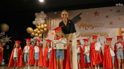 Karşıyaka Belediyesi bünyesinde faaliyet gösteren anaokulu ve oyun odalarındaki öğrenciler