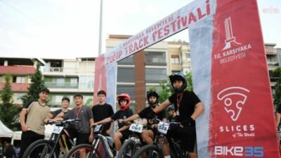 Karşıyaka Belediyesi, Türkiye’de gece düzenlenen ilk pump track bisiklet yarışına