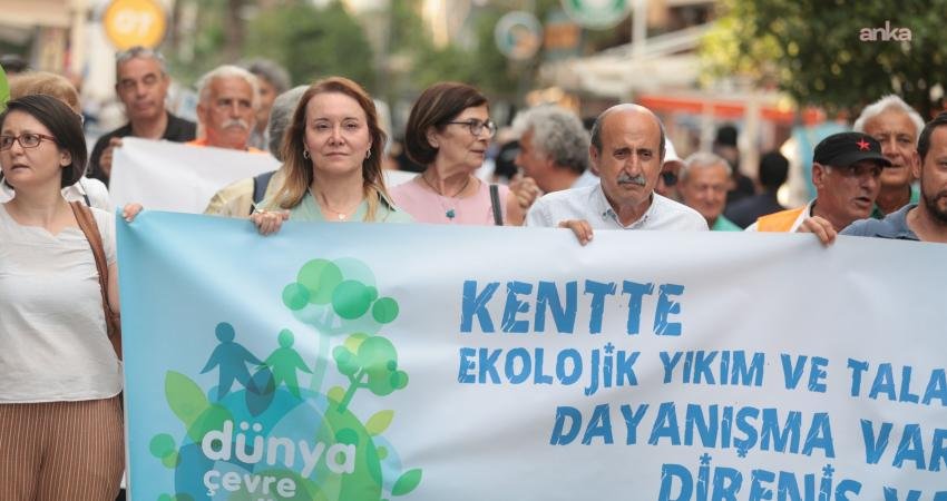 Dünya Çevre Günü kapsamında düzenlenen Ekolojik Mücadele ve Direniş Yürüyüşü’nde