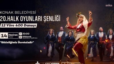 Konak Belediyesi’nin 20 yıldır bozulmayan geleneği Halk Oyunları Şenliği’nde bu