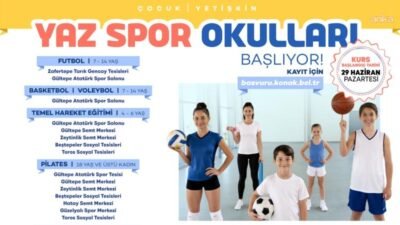 Konak Belediyesi’nin çocuklar ve kadınlara yönelik ücretsiz Yaz Spor Okulları