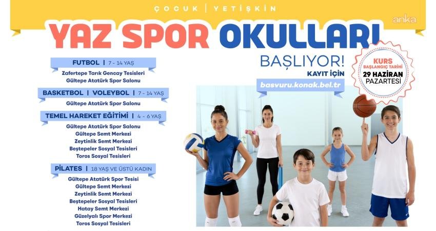 Konak Belediyesi’nin çocuklar ve kadınlara yönelik ücretsiz Yaz Spor Okulları