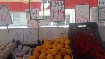 Osmaniye’nin Kadirli ilçesinde manavda limonun tanesinin 24 liraya satılmasına yurttaşlar