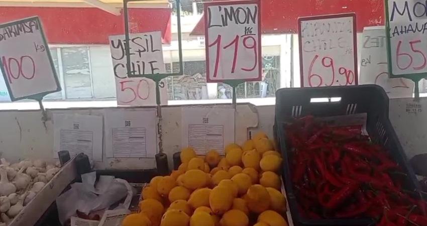 Osmaniye’nin Kadirli ilçesinde manavda limonun tanesinin 24 liraya satılmasına yurttaşlar