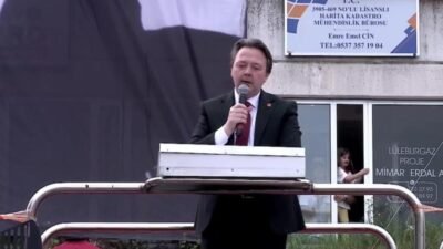 CHP Kırklareli İl Başkanı Bora Terzi, Lüleburgaz Halk Buluşması'nda yaptığı