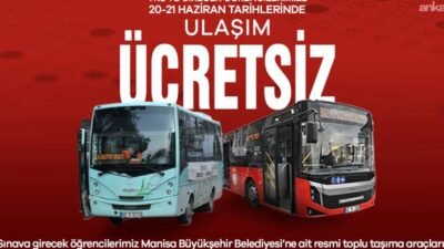 Manisa Büyükşehir Belediyesi, 20-21 Haziran’da gerçekleştirilecek YKS kapsamında öğrencilere şehir