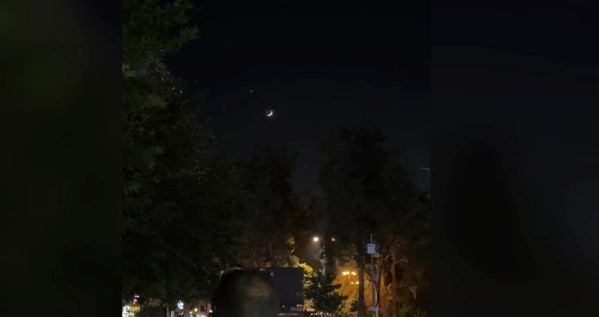 Mardin’in Kızıltepe ilçesinde gece saatlerinde gökyüzünde nadir bir doğa olayı