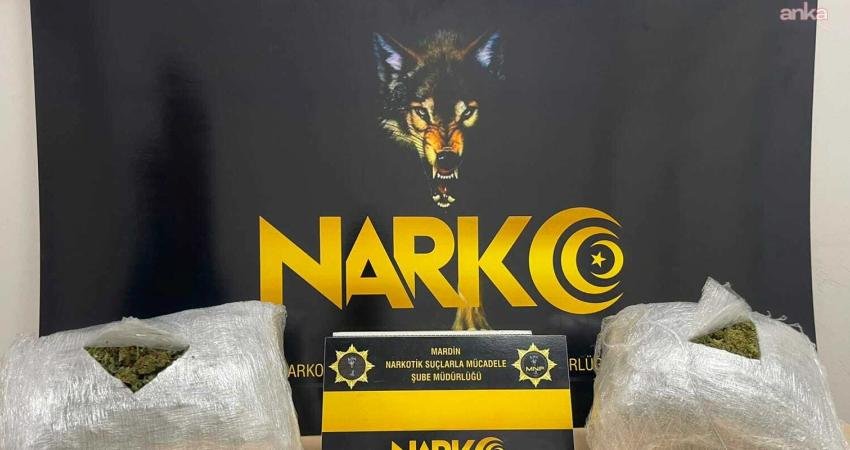 Mardin’in Artuklu ilçesinde düzenlenen narkotik operasyonunda 2 kilo 950 gram