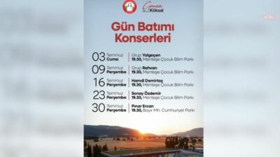 Menteşe Belediyesi, yaz sezonunda vatandaşları, Türkçe rock, pop, arabesk, özgün