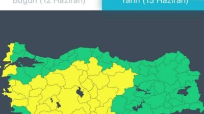 Meteoroloji Genel Müdürlüğü, bugün Trakya’da, yarın ise Ege, İç Anadolu