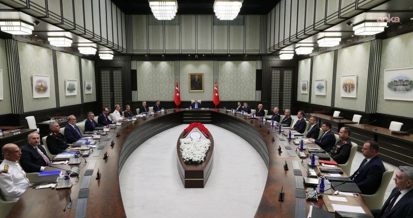 Cumhurbaşkanı Recep Tayyip Erdoğan başkanlığında toplanan Milli Güvenlik Kurulu toplantısının ardından