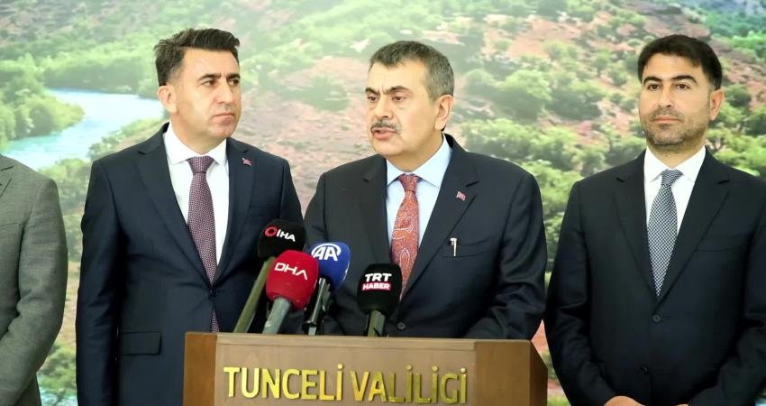 Milli Eğitim Bakanı Yusuf Tekin, Tunceli'deki öğrenci sayısının hızla düştüğüne