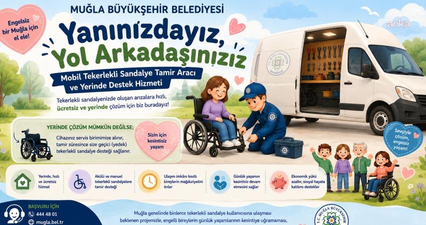 Muğla Büyükşehir Belediyesi, engelli bireylerin yaşamını kolaylaştırmak amacıyla "Mobil Tekerlekli