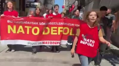 İstanbul'daki NATO Parlamenter Zirvesi'ni protesto eden Halkevleri ve Öğrenci Kolektiflerinden