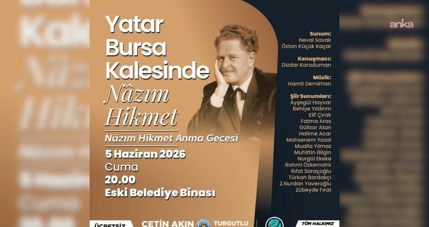 Turgutlu Belediyesi ve Bornova Şiir Topluluğu iş birliğiyle Nazım Hikmet