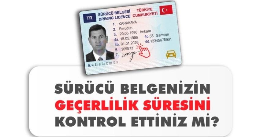 Nüfus ve Vatandaşlık İşleri Genel Müdürlüğü, sürücüleri, ehliyetlerin üzerinde yer alan