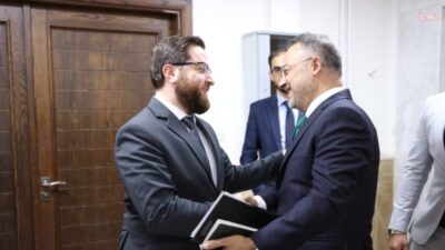 Şam Büyükelçisi Nuh Yılmaz, Suriye İdari Kalkınma Bakanı Muhammed Skaf