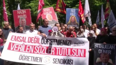 Özel Sektör Öğretmenleri Sendikası'nın ve mülakat mağduru öğretmenlerin çağrısıyla kendilerine