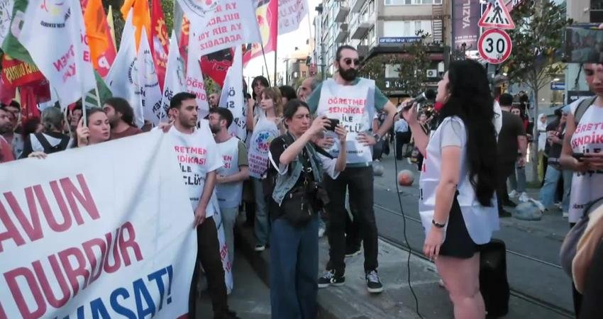 Özel Sektör Öğretmenleri Sendikası ve mülakat mağduru öğretmenlerin çağrısıyla Ankara'da