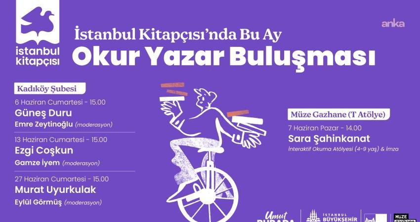 İstanbul Kitapçısı, haziran ayında da okurları yazarlarla bir araya getiren