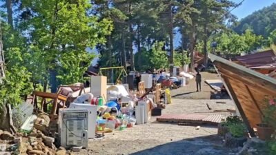Osmaniye’nin Olukbaşı yaylası Geyikdüzü mevkisinde, kaçak yapı olarak tespit edilen
