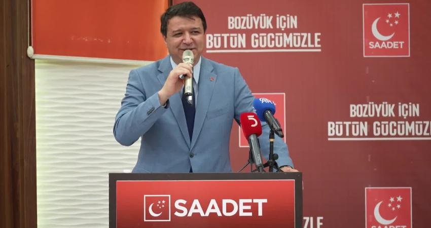 Saadet Partisi Genel Başkanı Mahmut Arıkan, partisinin Bilecik’in Bozüyük ilçesinde