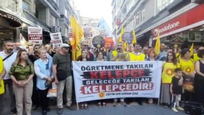 Eğitim-Sen Samsun Şube Başkanı İbrahim Özkaptan, Ankara'da eylem yapan Özel