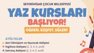 Seferihisar Belediyesi, çocukların yaz tatilini eğitim, spor ve sanatla değerlendirmesi