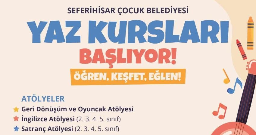 Seferihisar Belediyesi, çocukların yaz tatilini eğitim, spor ve sanatla değerlendirmesi